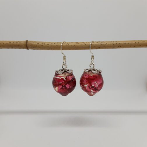 Ohrringe "Red Seaweed Drop No.2"