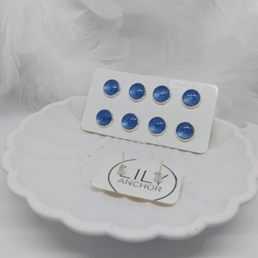Ohrstecker "Translucent Blue" 10mm