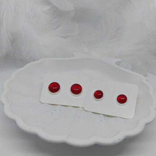Ohrstecker "Devilish Red" 7mm – Bild 3
