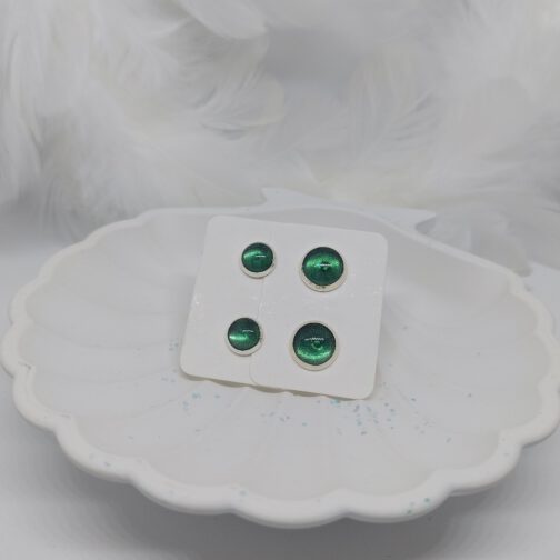 Ohrstecker "Emerald" 7mm – Bild 3