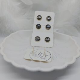 Ohrstecker „Black Beauty“ 10mm