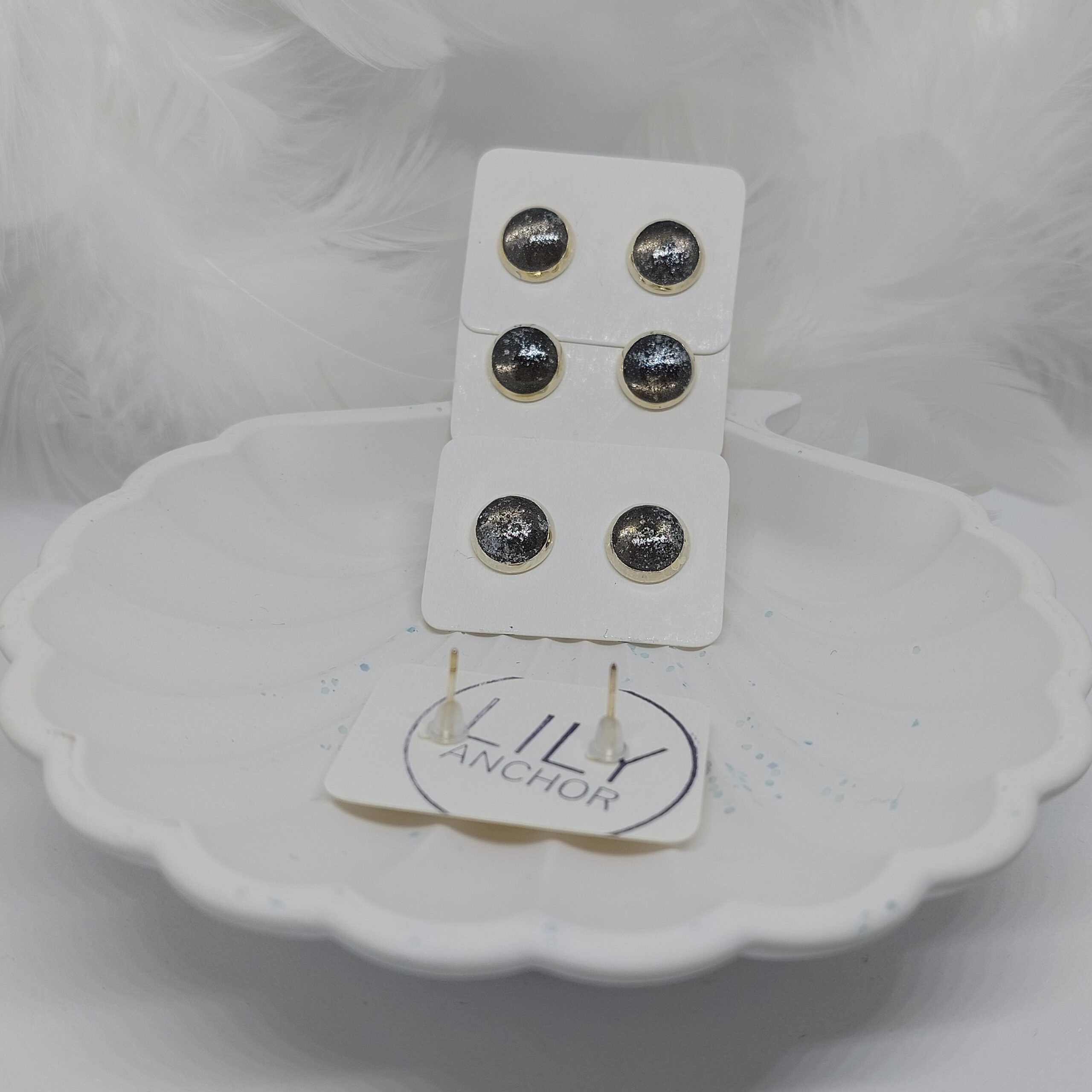 Ohrstecker "Black Beauty"10mm