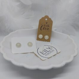 Ohrstecker „Bridal White“ 7mm