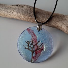 Meer-Medaillon Kettenanhänger mit Algen Nr.83