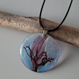 Meer-Medaillon Kettenanhänger mit Algen Nr.84